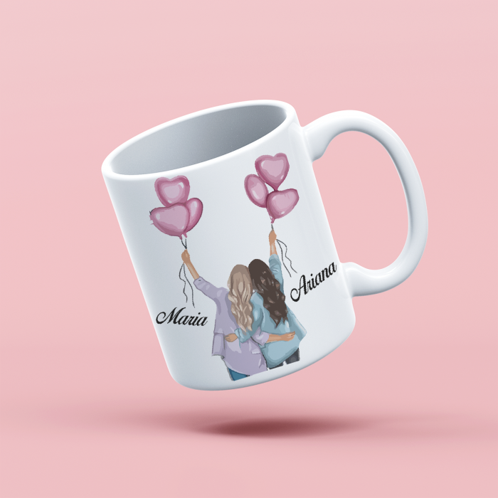 Cana personalizata cu nume Best friends [2]