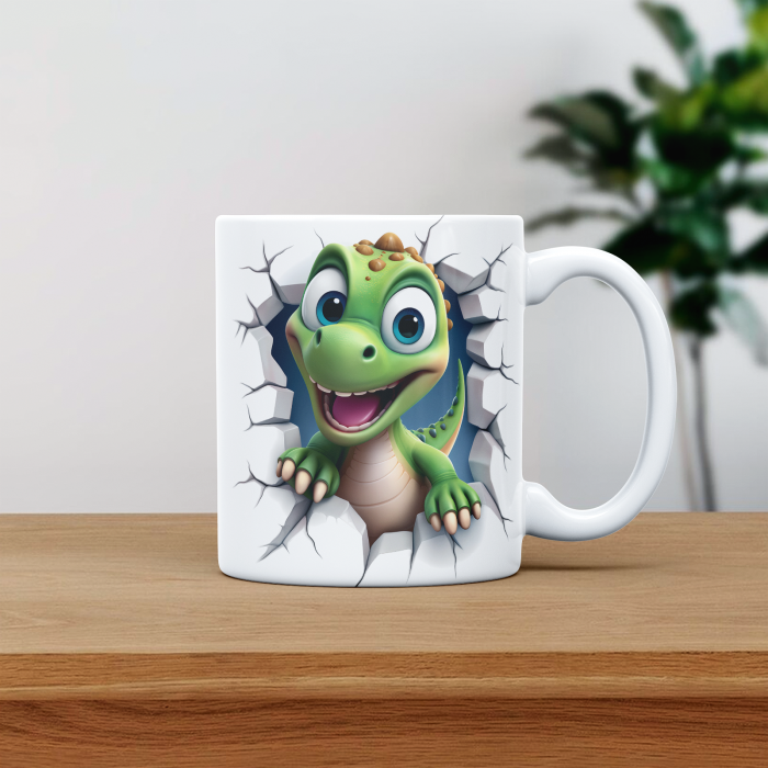 Cana personalizata cu poza si nume Dinozaur verde [1]