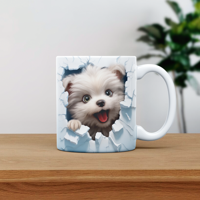 Cana personalizata cu poza si nume Caine Keeshonden [1]