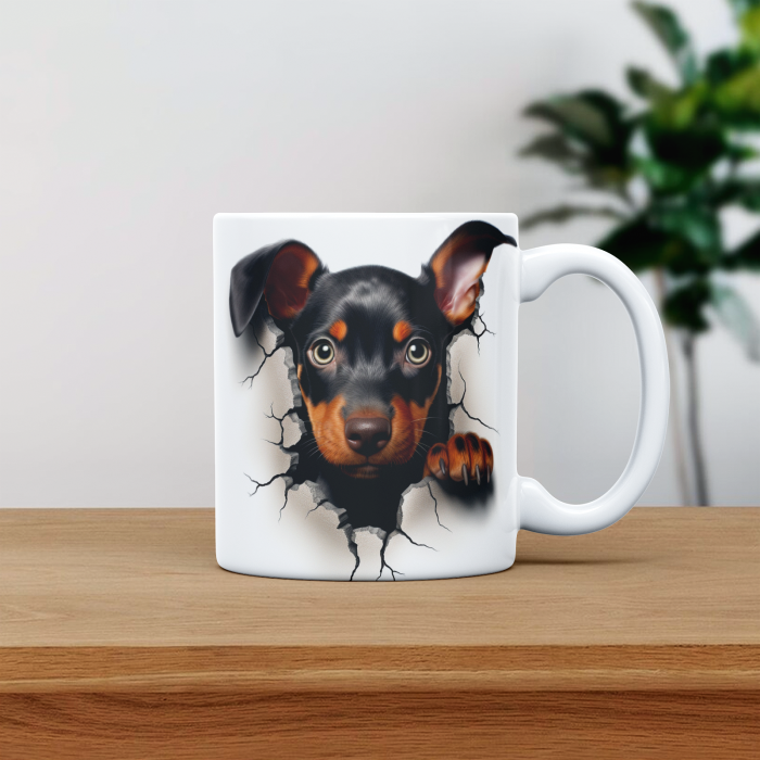 Cana personalizata cu poza si nume Caine Doberman Pinschers [1]
