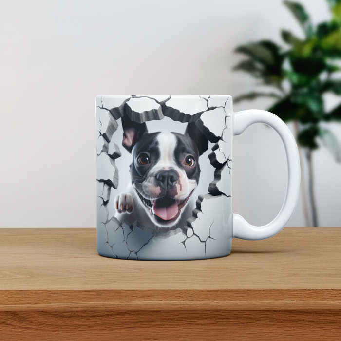 Cana personalizata cu poza si nume Caine Boston Terrier [1]