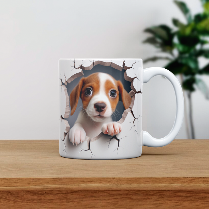 Cana personalizata cu poza si nume Caine Beagle [1]