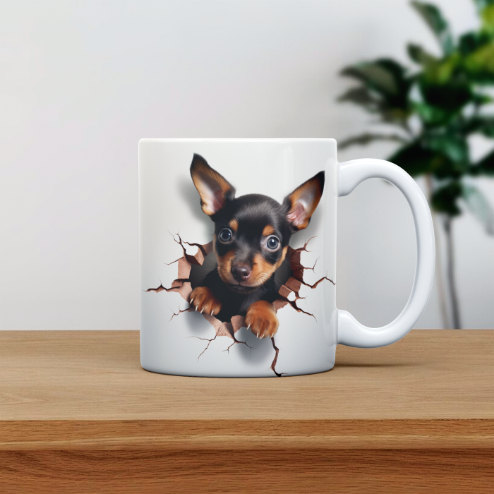 Cana personalizata cu poza si nume Caine Miniature Pinschers [1]