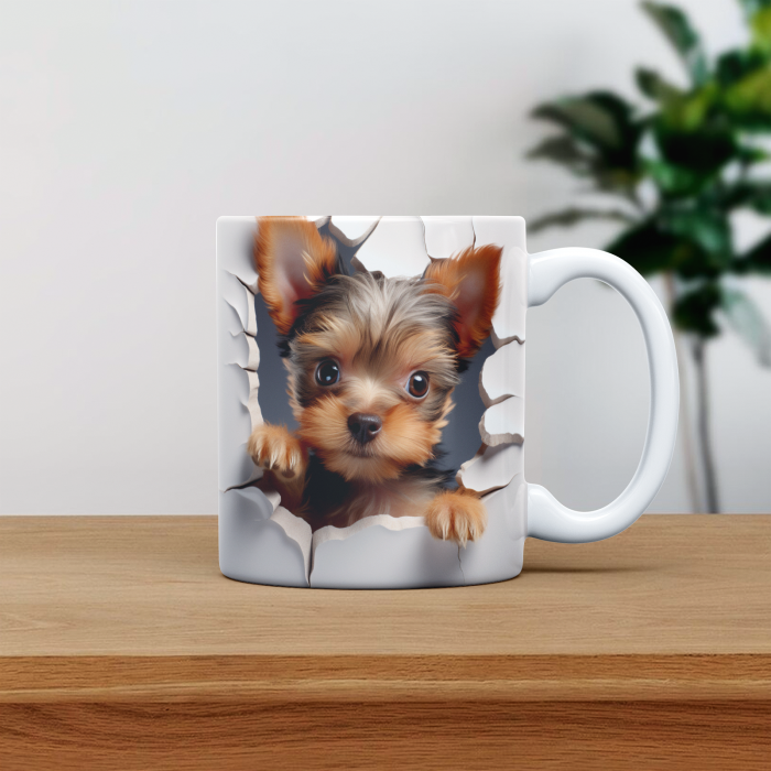 Cana personalizata cu poza si nume Caine Yorkshire Terriers [1]