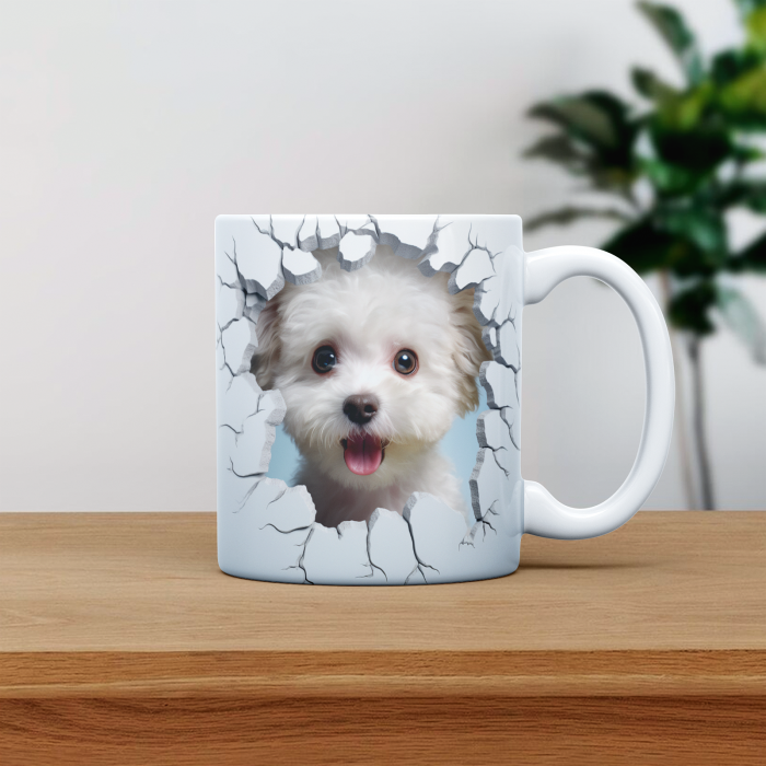 Cana personalizata cu poza si nume Caine Bichons Frises [1]