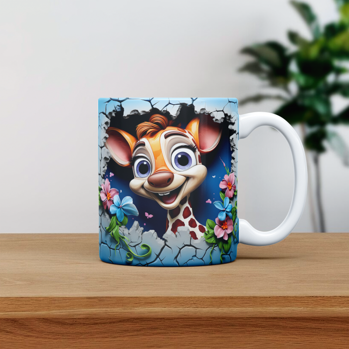 Cana personalizata cu poza Girafa 3D [1]