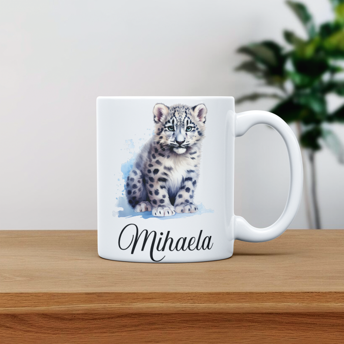 Cana personalizata cu poza si nume Leopard baby [1]