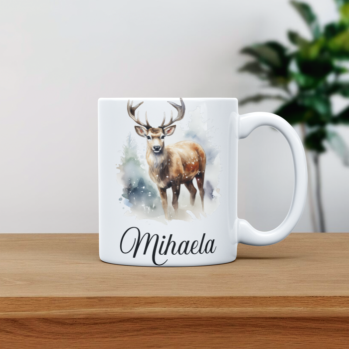 Cana personalizata cu poza si nume Cerb [1]