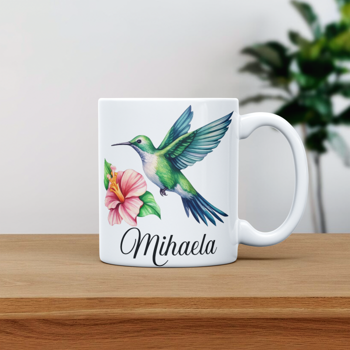 Cana personalizata cu poza si nume Pasare colibri [1]