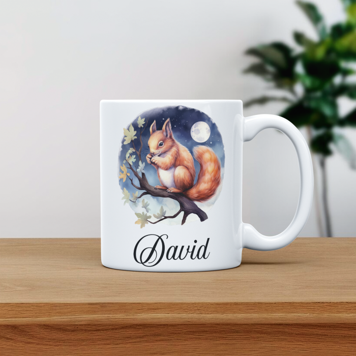 Cana personalizata cu poza si nume Veverita noaptea [1]