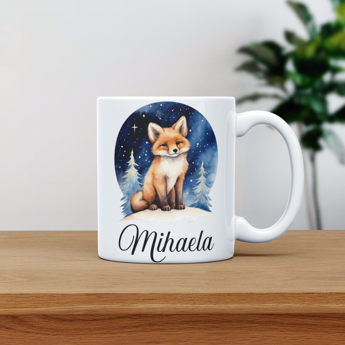 Cana personalizata cu poza si nume Vulpe cer instelat [1]
