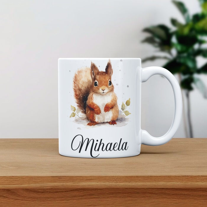 Cana personalizata cu poza si nume Veverita [1]