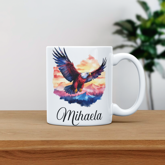 Cana personalizata cu poza si nume Vultur apus [1]