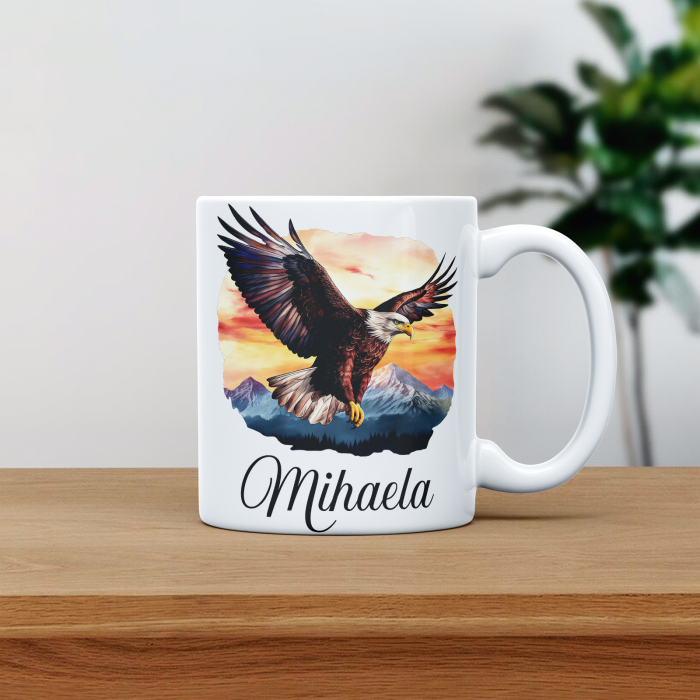Cana personalizata cu poza si nume Vultur zburand [1]