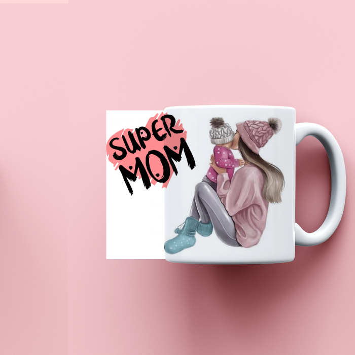 Cana personalizata cu mesaj Super mommy [2]