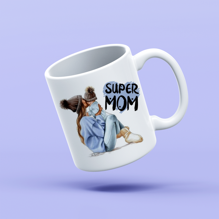 Cana personalizata cu mesaj Super mommy [3]