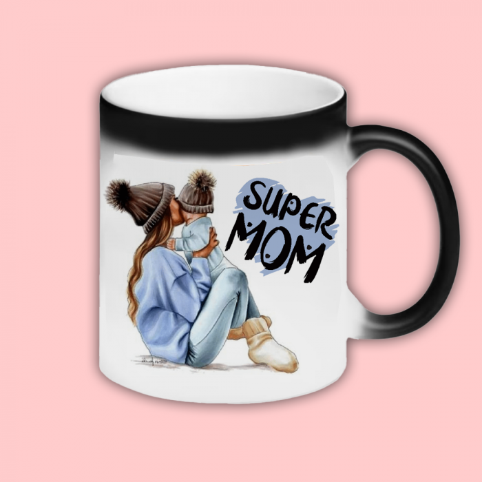 Cana personalizata cu mesaj Super mommy [5]