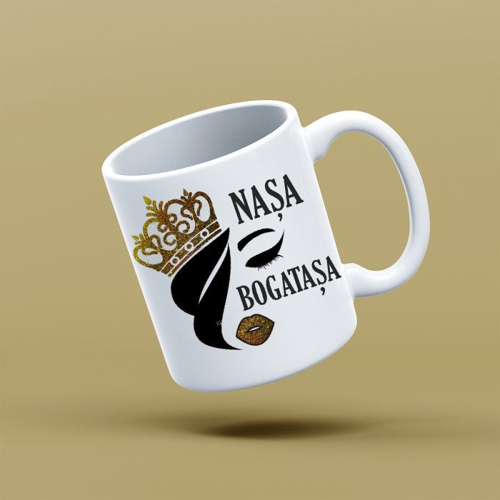 Cana personalizata cu mesaj Nasa bogatasa [1]