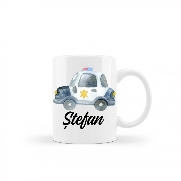 Cana personalizata cu nume model masina de politie [1]