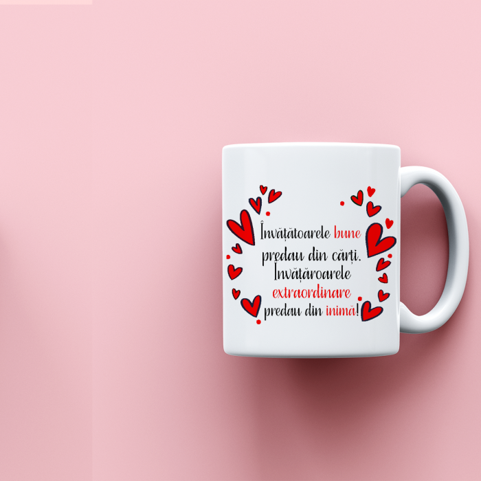 Cana personalizata cu mesaj Invatatoarele extraordinare [2]