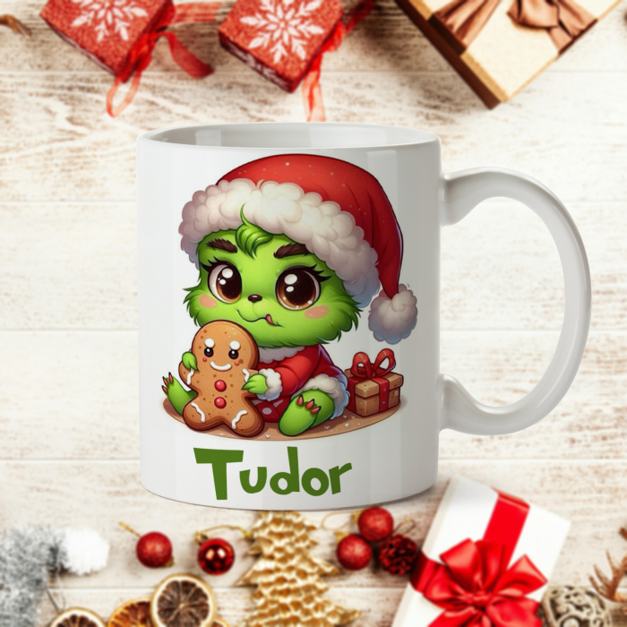 Cana personalizata cu nume de Craciun Grinch [1]