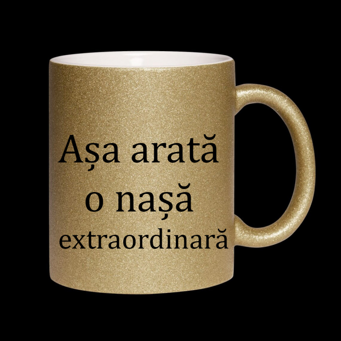 Cana Personalizată Sclipici cu Mesaj [2]