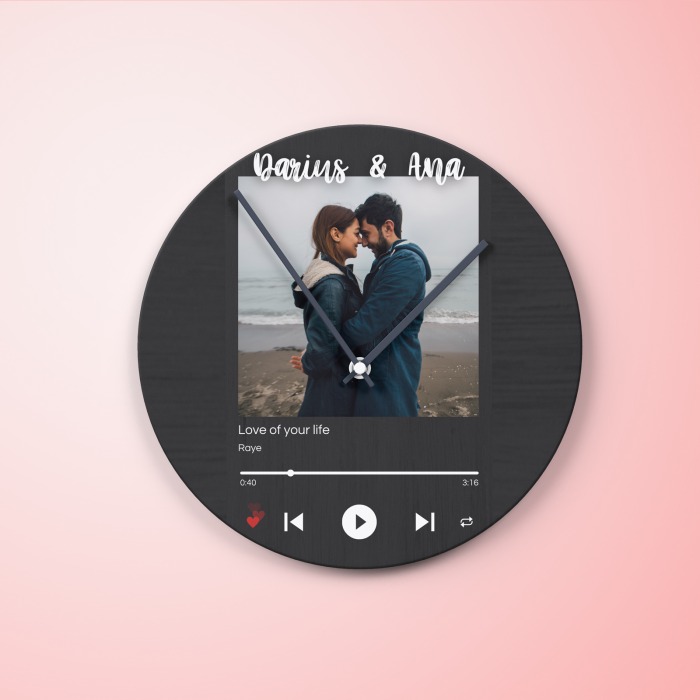 Ceas Personalizat cu  poze si mesaj Spotify [1]