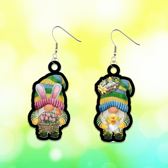 Cercei handmade din lemn model Gnomi, 3 cm [1]