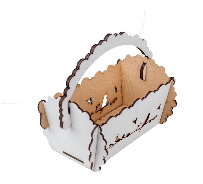 Cosulet din lemn decorativ pentru oua model pasarele [2]