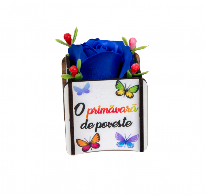 Cutie lemn personalizata cu trandafir de sapun O primavara de poveste [2]