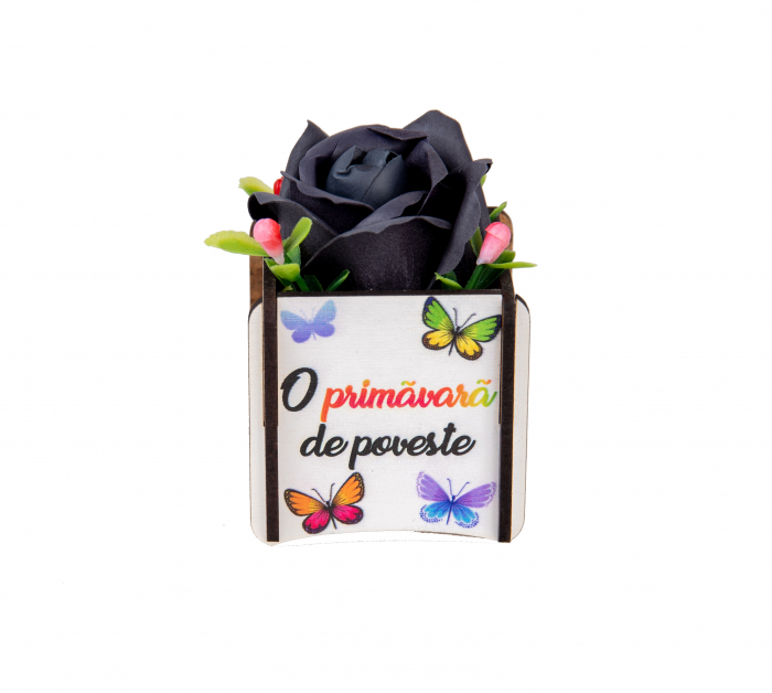 Cutie lemn personalizata cu trandafir de sapun O primavara de poveste [3]