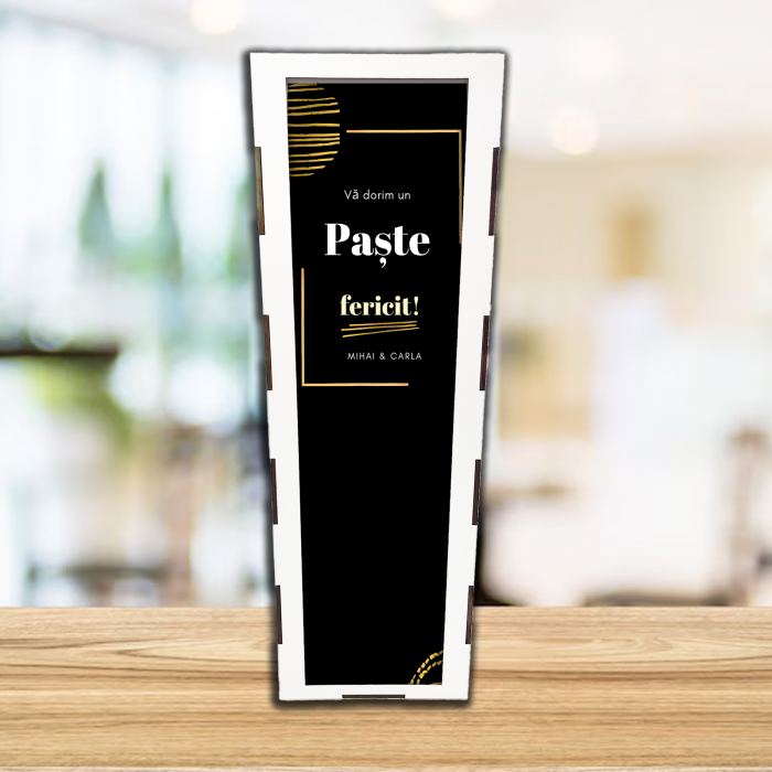 Cutie de vin personalizata Paste fericit negru [1]
