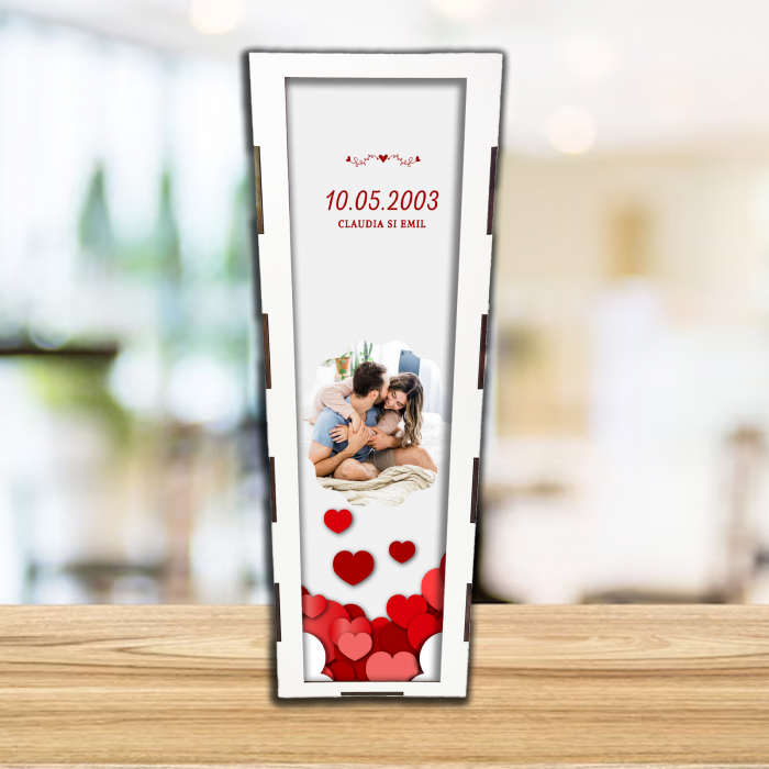 Cutie de vin personalizata cu poza Valentine's Day [2]