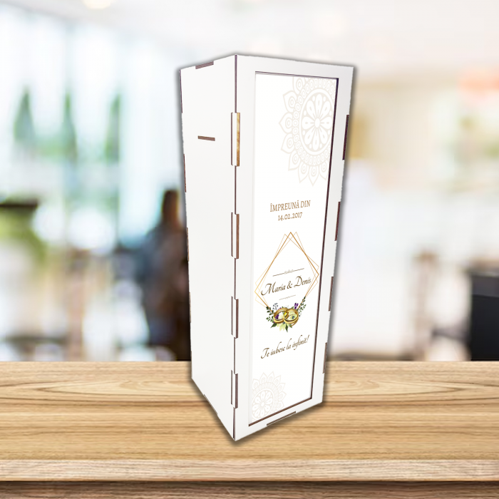 Cutie de vin personalizata Aniversare verighete [1]