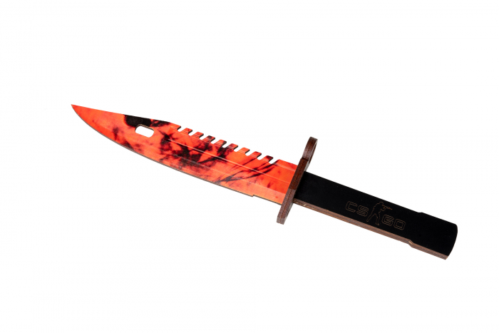 Cutit M9 Bayonet din lemn rosu [2]