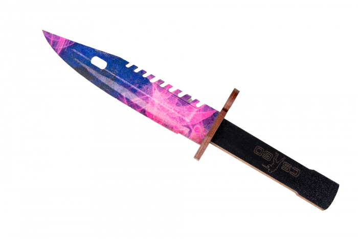 Cutit M9 Bayonet din lemn roz [2]