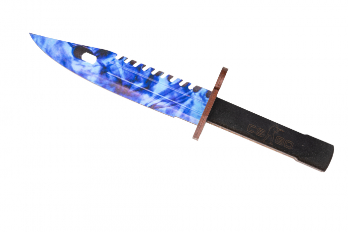 Cutit M9 Bayonet din lemn Blue Smoke [2]