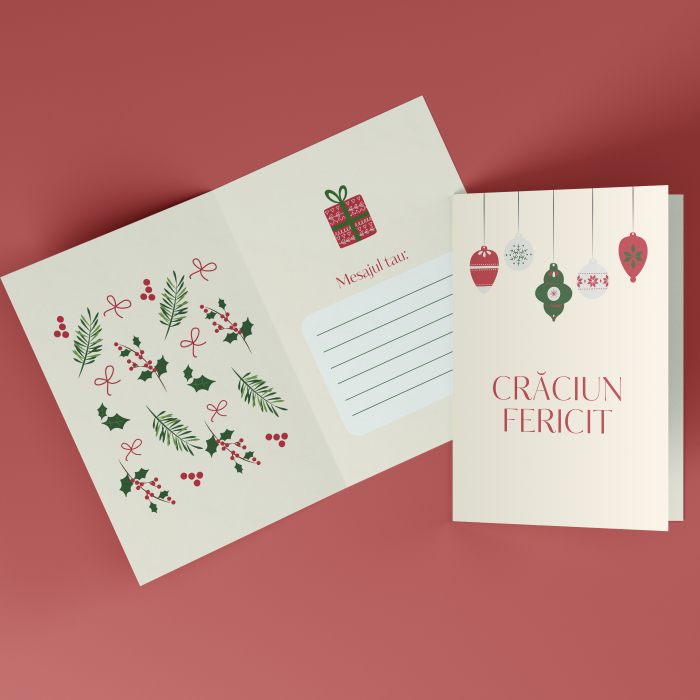 Felicitare personalizata de Craciun Globuri [1]
