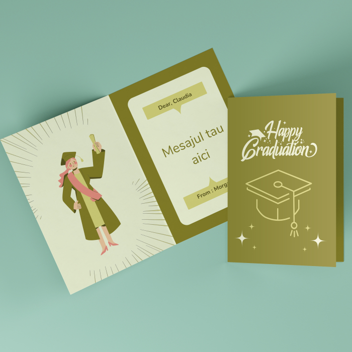 Felicitare personalizata pentru absolvire golden [1]