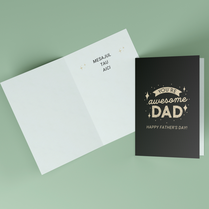 Felicitare personalizata pentru tata golden [1]
