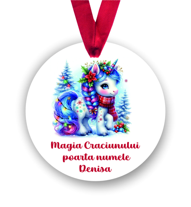 Glob personalizat cu nume Unicorn festiv [1]