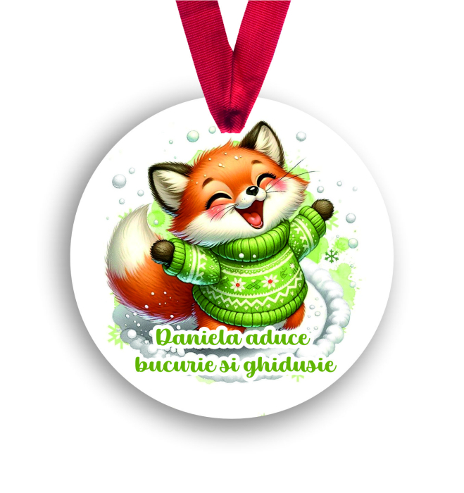 Glob personalizat cu nume Happy fox [1]
