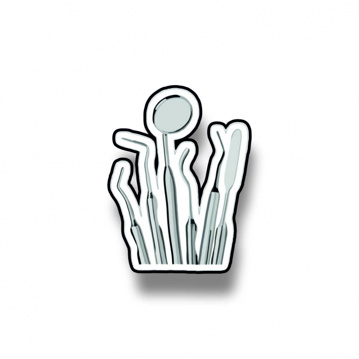 Insigna personalizata cu brosa Dentist weapons [1]