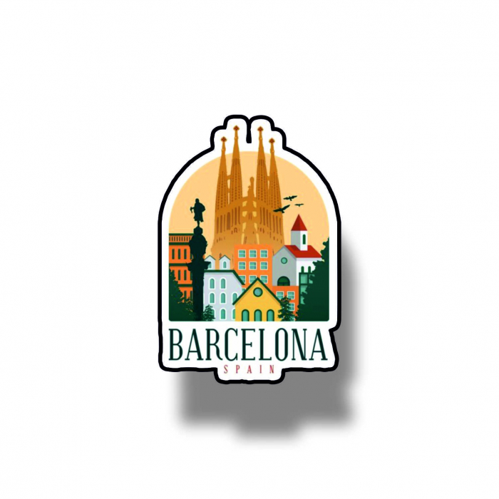Insigna personalizata cu brosa Barcelona [1]
