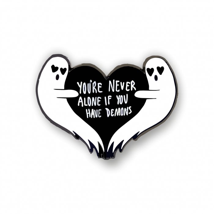 Insigna personalizata cu brosa You`re never alone [1]