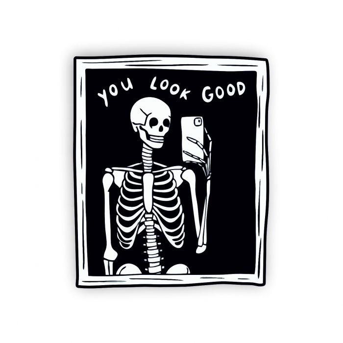 Insigna personalizata cu brosa You look good [1]