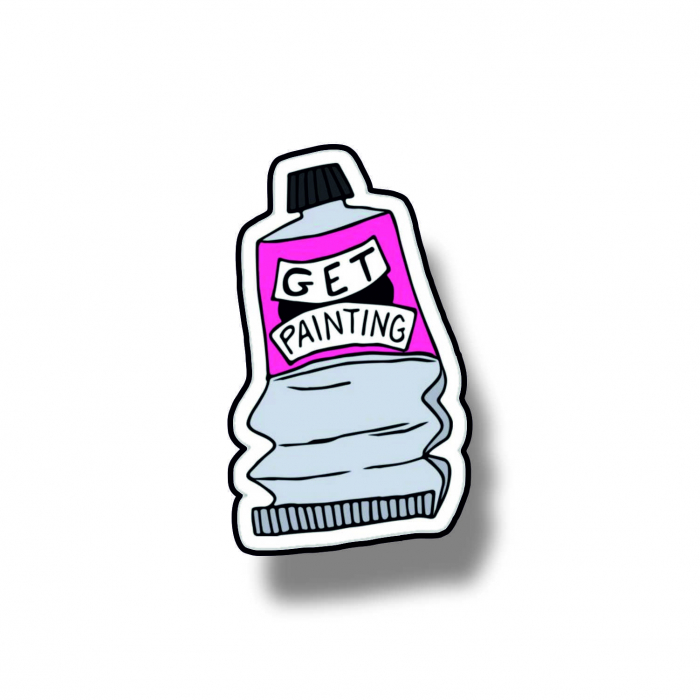 Insigna personalizata cu brosa Get painting [1]