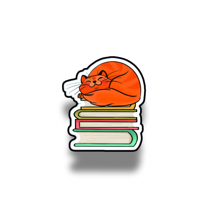 Insigna personalizata cu brosa Cat reader [1]