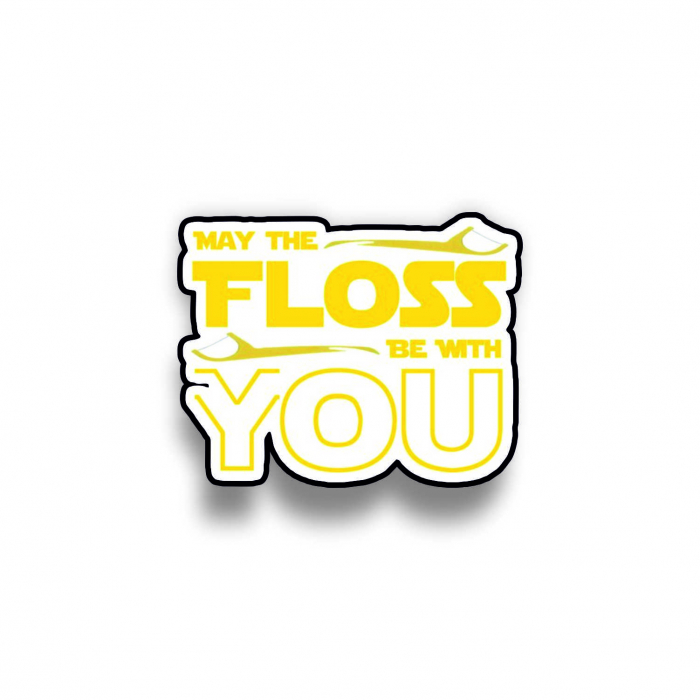 Insigna personalizata cu brosa May the floss be with you [1]
