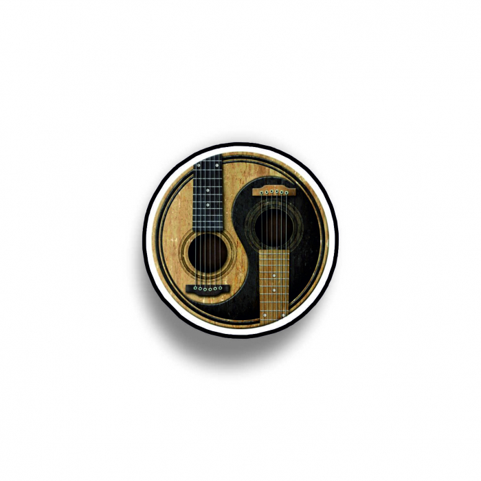 Insigna personalizata cu brosa Guitar Ying Yang [1]